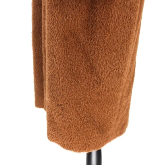 Ralph Lauren Purple Label Coat Alpaca Wool Blend Brown Midi Over Coat Size 4 - Picture 4 of 8